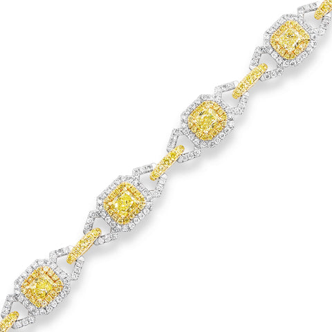 Yellow and White Diamond Spectacular Laykin Bracelet